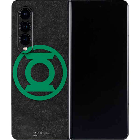 DC Comics Green Lantern Logo Black Background Galaxy Z Fold4 5G Skin